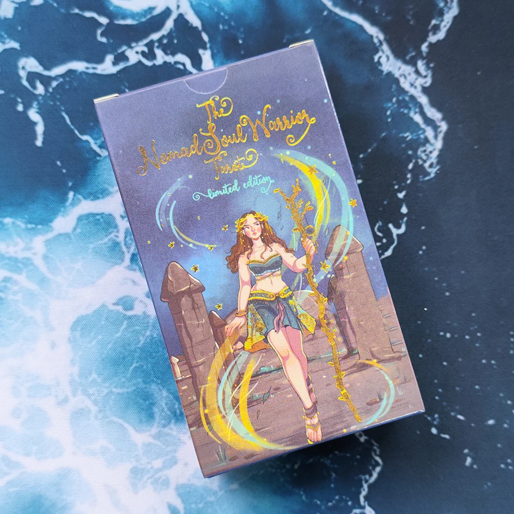 

12x7cm Telling Game for Beginners and Experts Beautiful The Nomad Soul Warrior Divination Tarot 78 Cards Deck