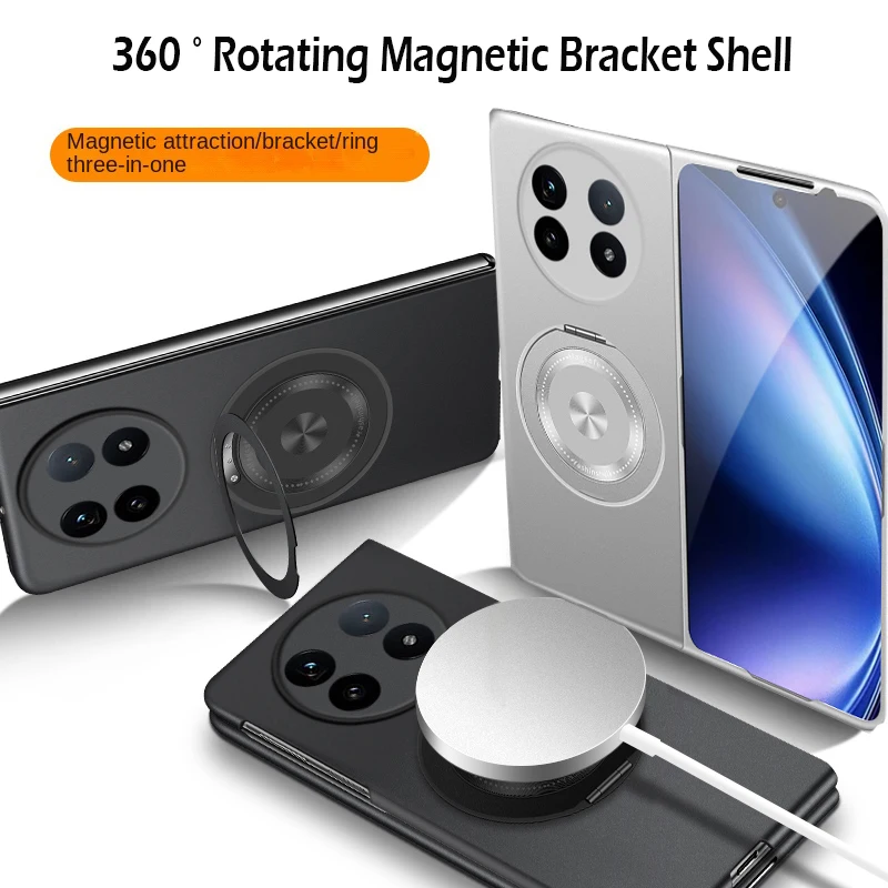 

360 ° Вращающийся магнитный держатель для телефона, чехол для Vivo X Fold5, противоударный чехол с металлической краской для Vivo X Fold3 Pro 3 2