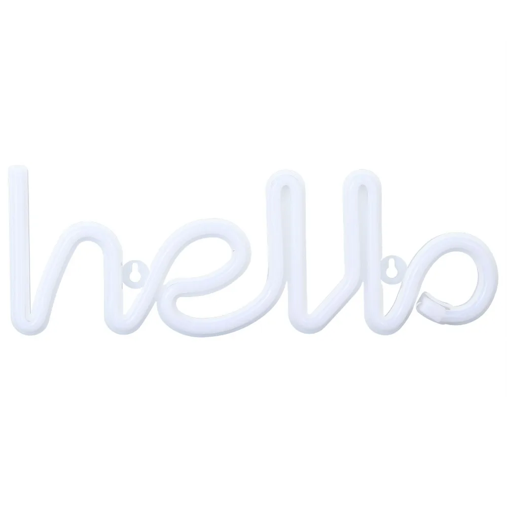 

Decorative Night Light 5V LED Neon Sign Light 1W Hello Letters LED Neon Light USB or Battery Powered Neon Lamp Wall Decor