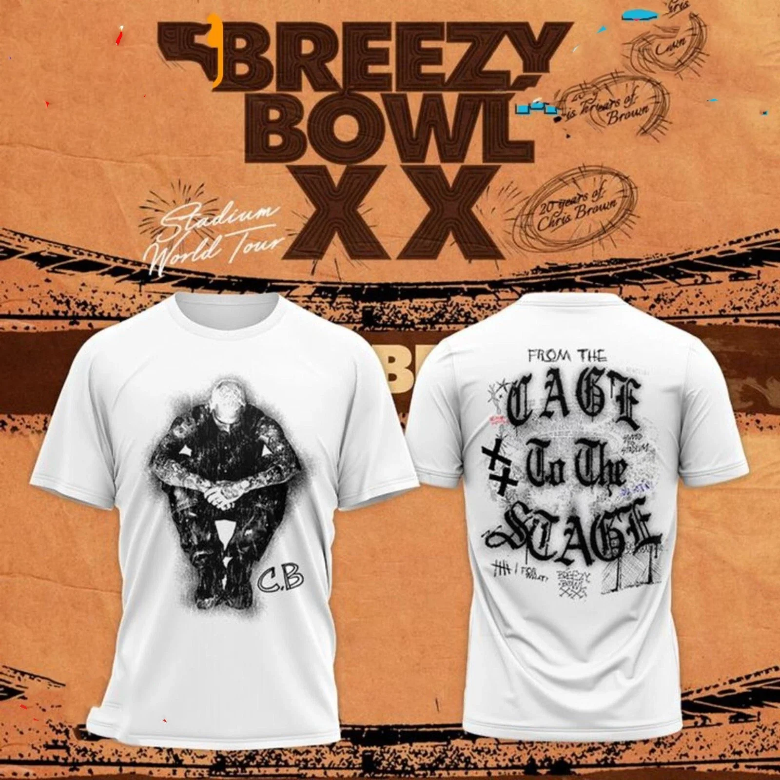 شعبية مغني الراب كريس براون ثلاثية الأبعاد بريزي السلطانية طباعة تي شيرت موضة الرجال النساء الهيب هوب الاتجاه قصيرة الأكمام تي شيرت المتضخم Y2k القمم #5