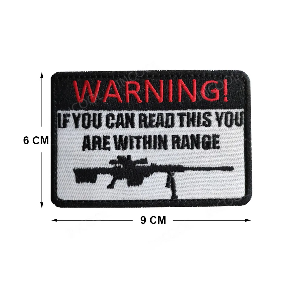 Warning Do Not Touch My Bag Patches Alert Embroidered Stickers Chevron Rubber Decorative Strip Patches For Clothing Backpack