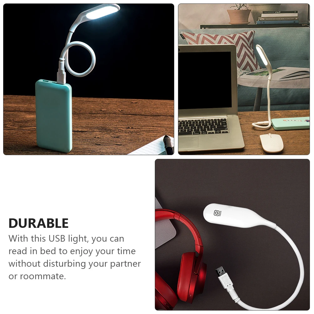 

Reading Lamp USB Gooseneck Light Night Bedside Dimmable Computer USE LED Lights