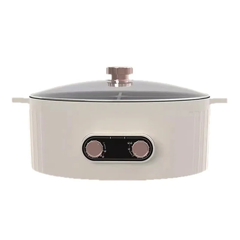 4-Compartment Electric Hot Pot, 6L Removable Multifunctional Pot, Zone-Specific Temperature Control