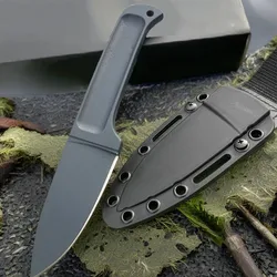 One-piece steel small straight knife camping outdoor fishing hiking portable EDC pocket knife