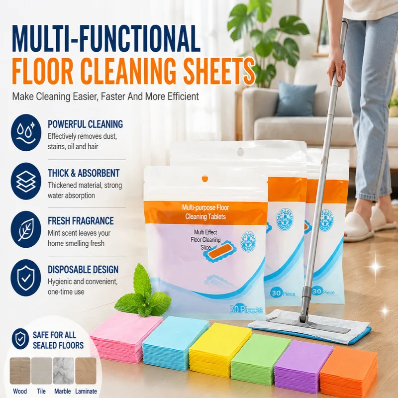 Refil de Papel para Mop Descartável para Limpeza de Piso, Lenços de Limpeza Úmidos e Secos, Limpador de Piso Multifuncional para Casa