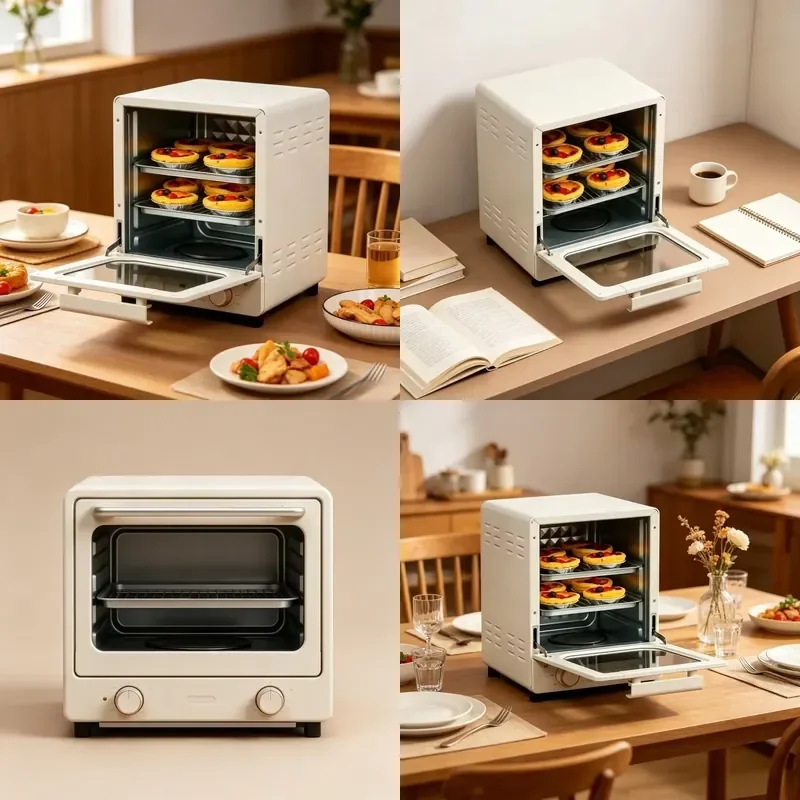 2026 Hot Sale 15L Large-Capacity Electric Oven for Household Use Multi-Functional Three-Tier Vertical Tart Oven