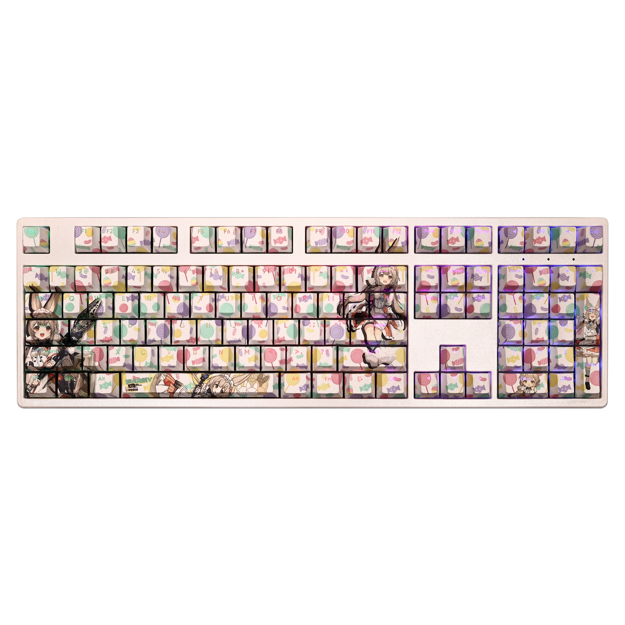 108Keys/Set  Anime Game Arknights Warmy PBT Keycaps Anime Games Girl Key caps Cherry Height for DIY Mechanical Keyboards