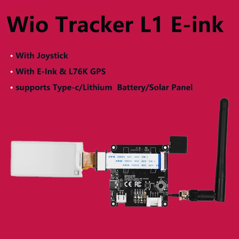 

Wio Tracker L1 Металастичный узел E-Ink Дисплей Lora Wio-SX1262 862-930 МГц NRF52840 L76K GPS Dev Board