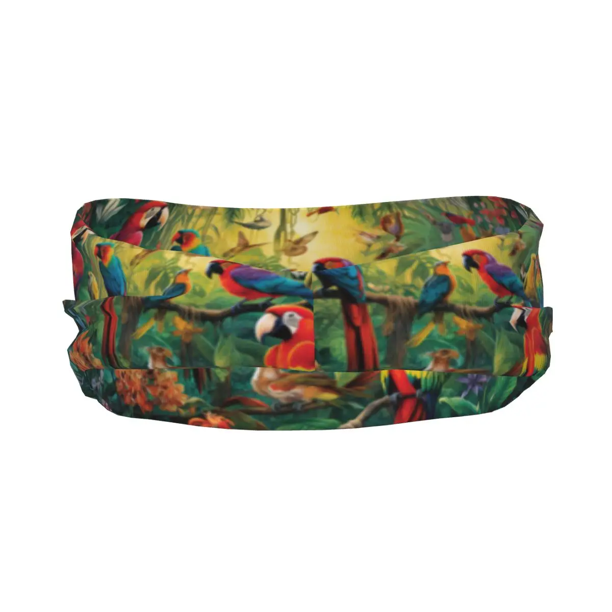 Sports Headband Tropical Birds Macaw Parrot Toucan Fitness Sweatband Absorbent Cycling Jog Hair Bandage