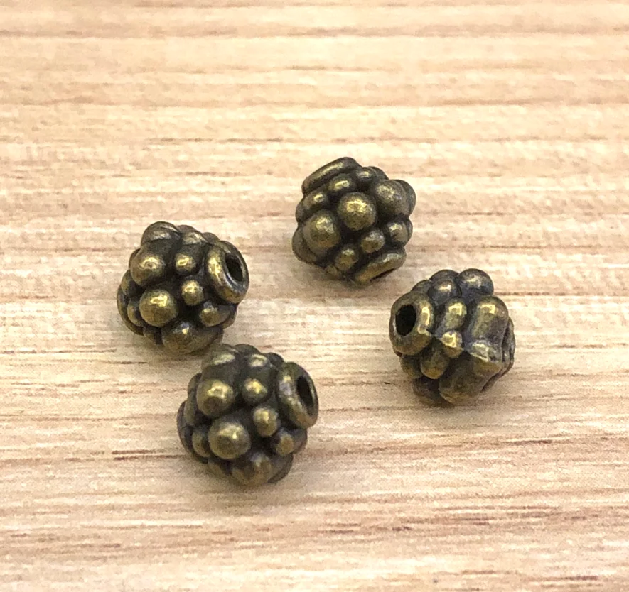 

30pcs 8*7.8mm, hole 1.8mm Zinc alloy metal vintage spacer beads for jewelry handmade HW3271