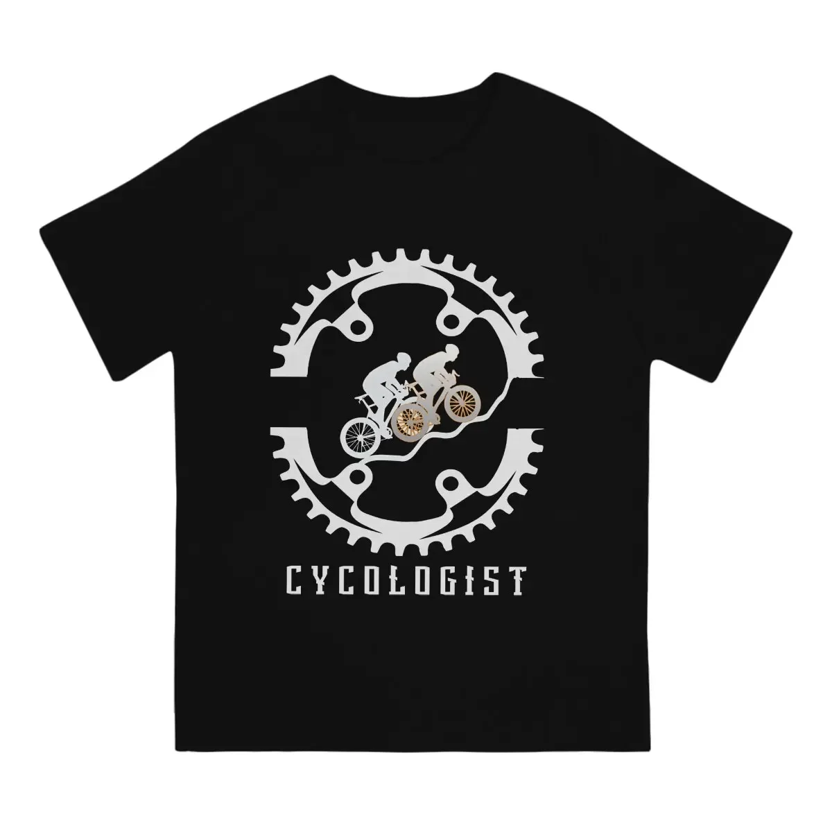 Men's T-Shirts FUNNY Casual Cotton Tees Short Sleeve Cycologist Bicycle T Shirt Round Collar Tops Printing