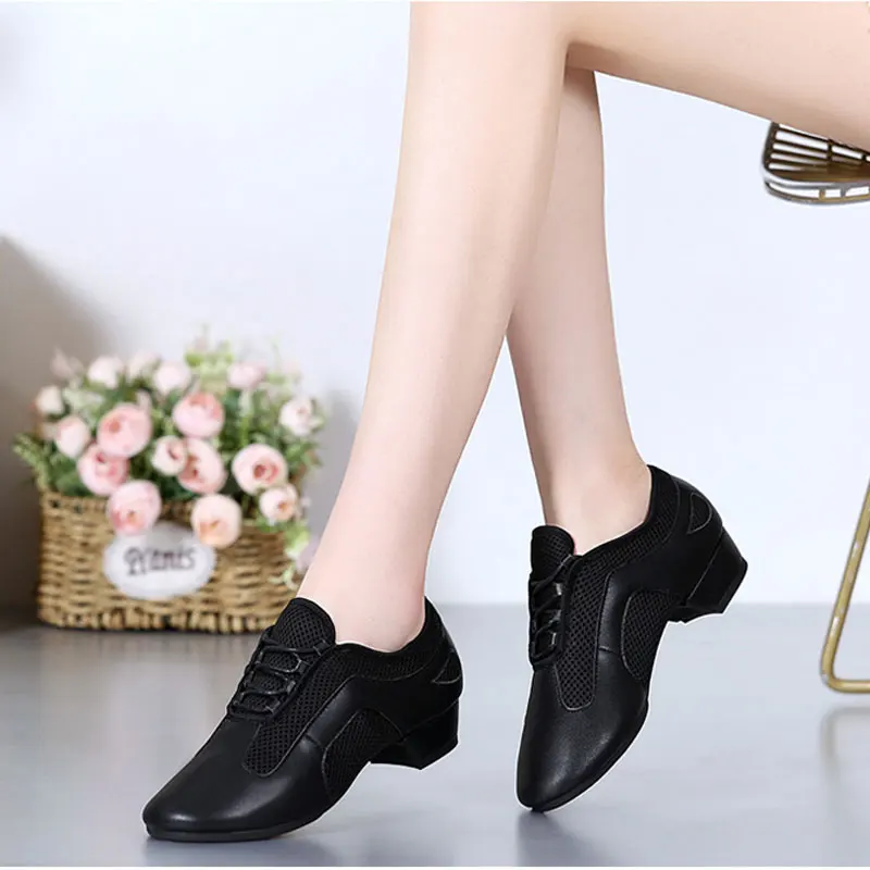 Women Dance Shoes Salsa Jazz Latin Shoe Adult Tango Ballroom Shoes Breathable Mesh Ladies Dance Sneakers Female Sports Shoes