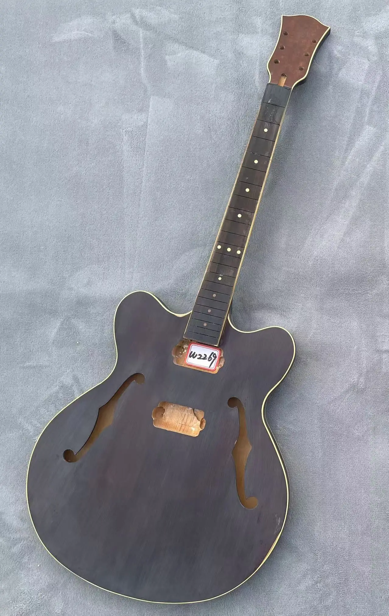 DIY Hofner HCT-VTH Custom 6 Strings Electric Jazz Guitar Part Guitarra without Hardwares in Stock Discount Free Shipping W2268