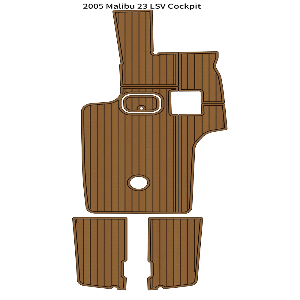 2005 Malibu 23 LSV Cockpit Pad Boat EVA Foam Faux Teak Deck Floor Mat Flooring