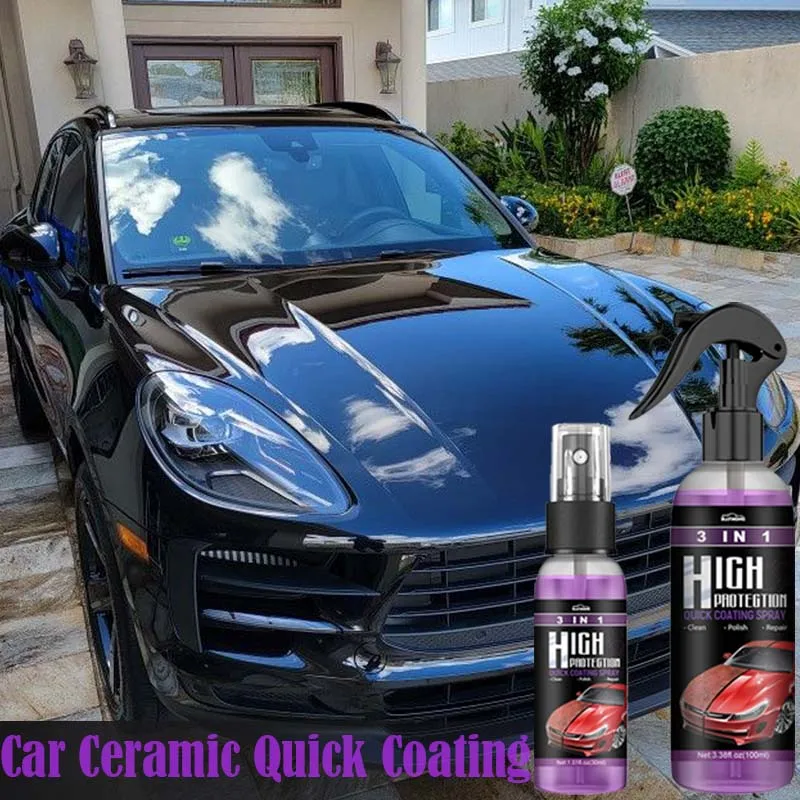 Nano Car Ceramic Quick Coating Spray Hydrophobic Body Polish Scratch Repair Paint Care High Protection Wax Spray Auto Detailing