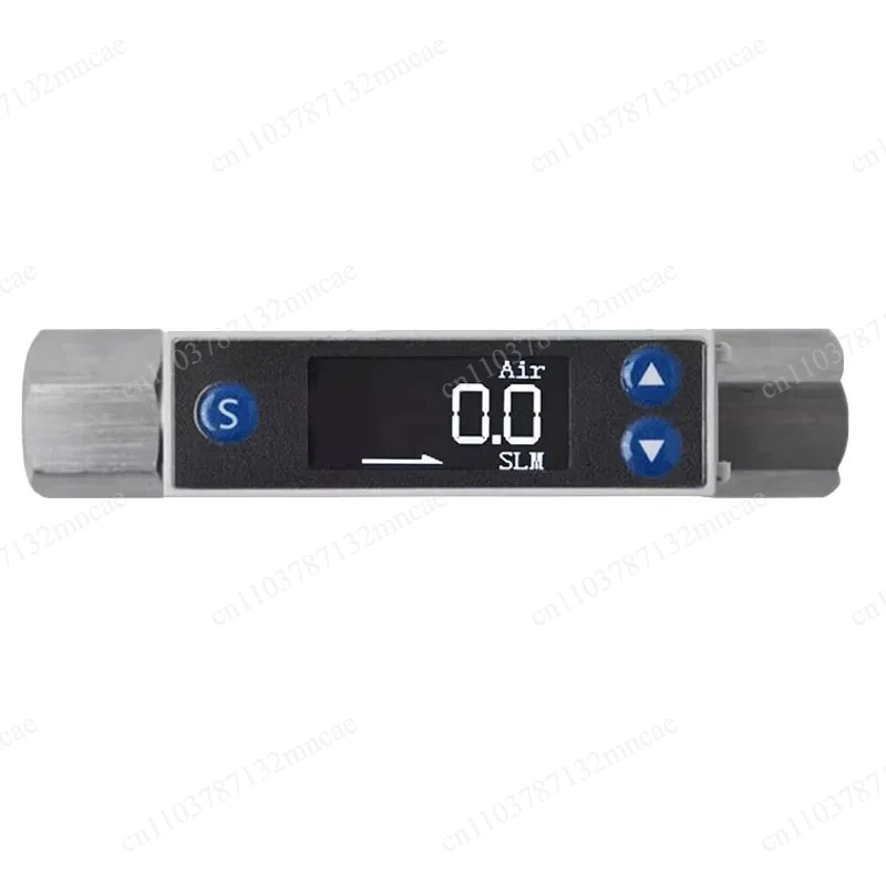 Use Compatible with Air/O2/N2/CO2/Ar DC 24V Digital Thermal Gas Mass Flow Meter Sensor 0-200 Ml/min for Lab
