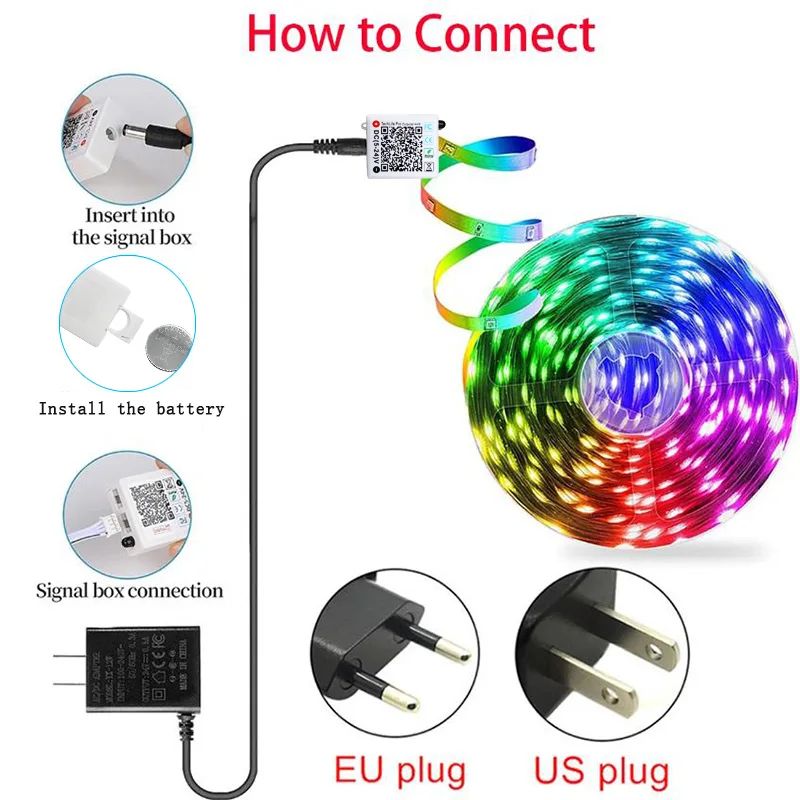 40 متر/131Ft Led قطاع أضواء APP 44 مفاتيح الموسيقى مزامنة التحكم عن بعد DC24V RGB شريط مرن لغرفة الديكور إضاءة خلفية للتلفاز ديود