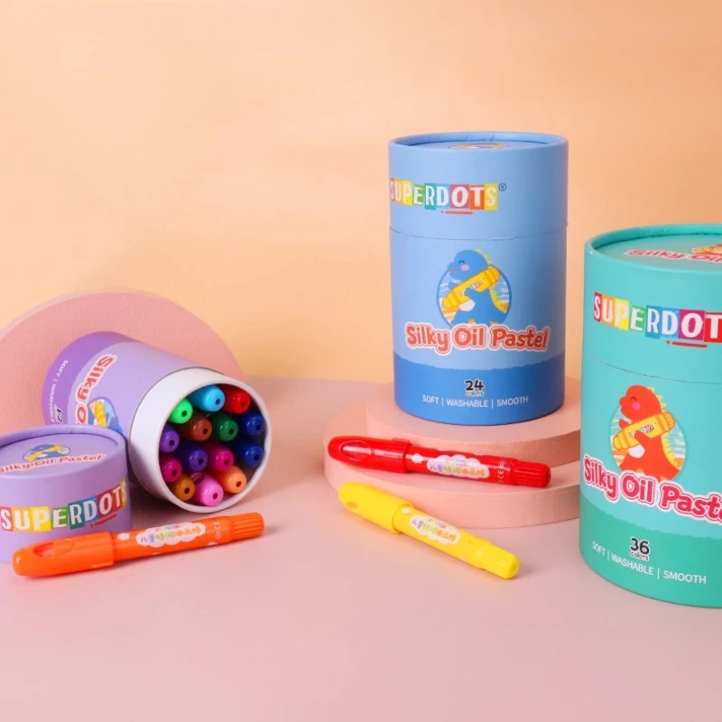 6/12/24/36 Color Rotating Crayon Oil Pastel Set Color Pure and Not Easy To Dirty Hands for Children's Painting Graffiti