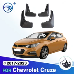 Chevrolet Cruze 2017 - 2023 2018 2019 2020 2021 2022 용 4Pcs 자동차 전방 후방 머드 플랩 머드 가드 스플래시 가드