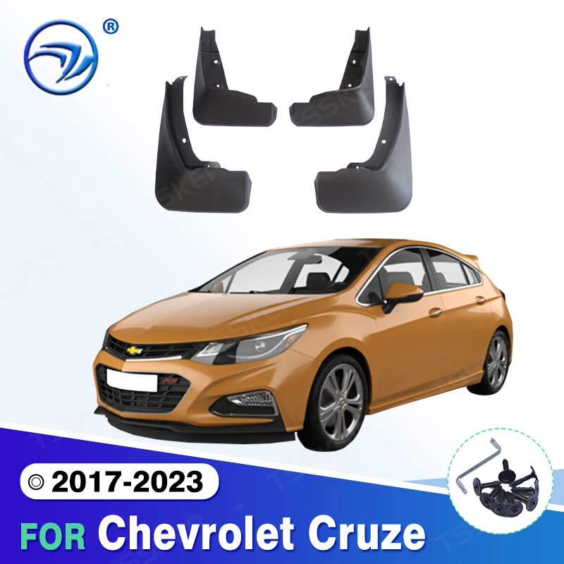 4Pcs Car Front Rear Mud Flap Mudguards Splash Guards For Chevrolet Cruze 2017 - 2023 2018 2019 2020 2021 2022