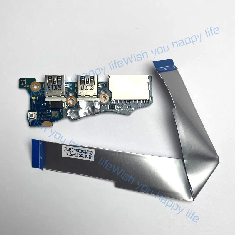 L... New FLMS0 LS-J551P USB Board w/Cable For IdeaPad 5-14IIL05 81YH 5C50Y88629