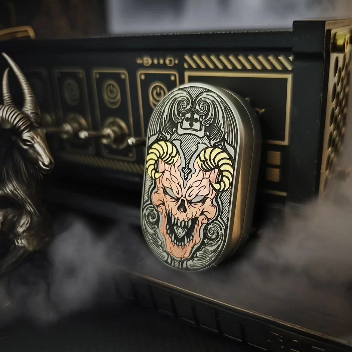 Fidget ritmo háptico slider spinner edc brinquedos de aço inoxidável sensorial alívio do estresse foco tdah