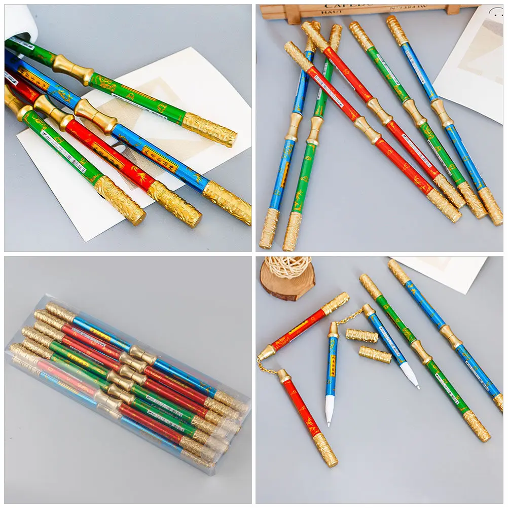 

6 шт., гелевые ручки с двумя наконечниками, эргономичные, удобные для письма, с гладким чернилом, для студентов, офиса, школьные принадлежности