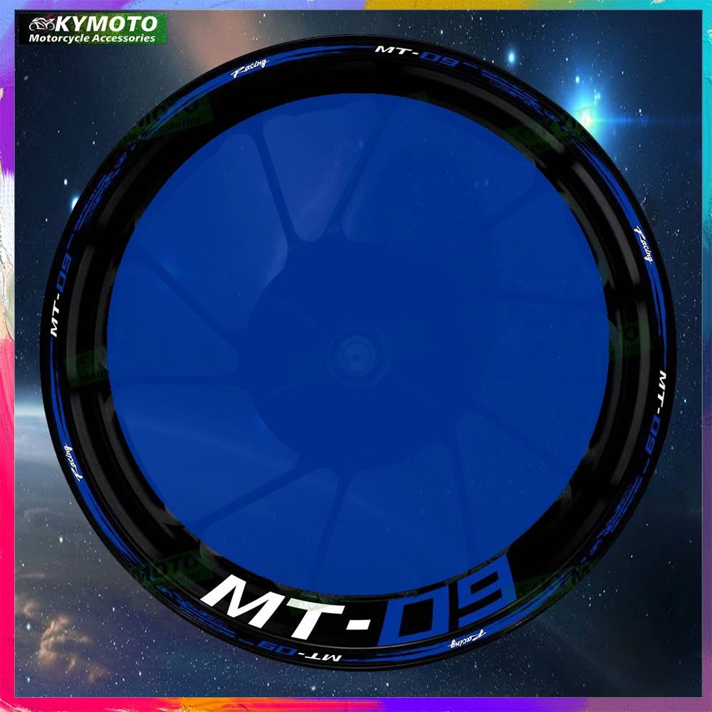 

For MT-09 MT09 motorcycle accessories 17 inch front and rear wheel stickers modified reflective wheel rim stickers decoration