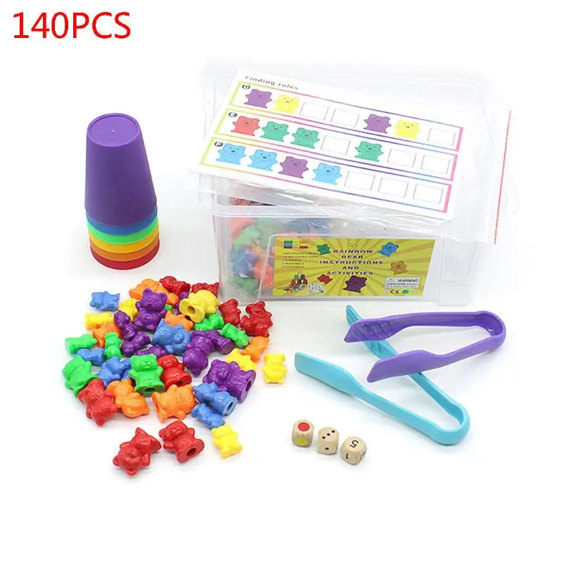 Rainbow Counting Sorting Color Sorting Counting Counting Toy D5QF