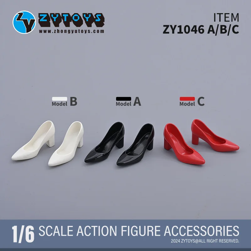 ZYTOYS ZY1046 1/6 مقياس أشار تو مربع الجذر أحذية عالية الكعب نموذج صالح 12 ''أنثى الجندي عمل الشكل الجسم الدمى اكسسوارات #2