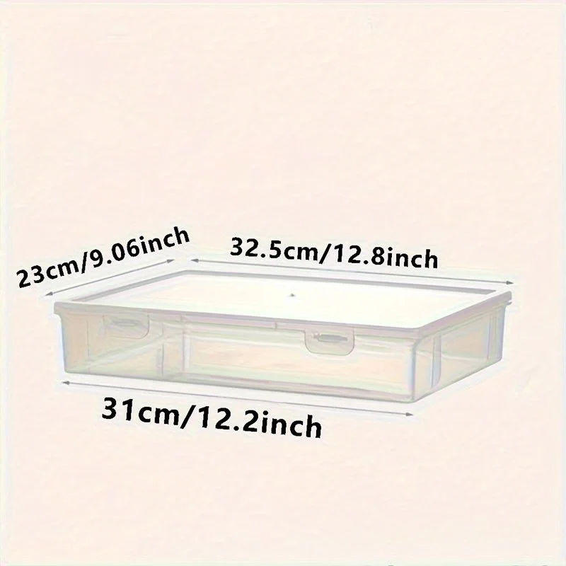 Durable Transparent Plastic Storage Box with Flip Lid, Multi-purpose Sealed Organizer for Home Game Room Short Description