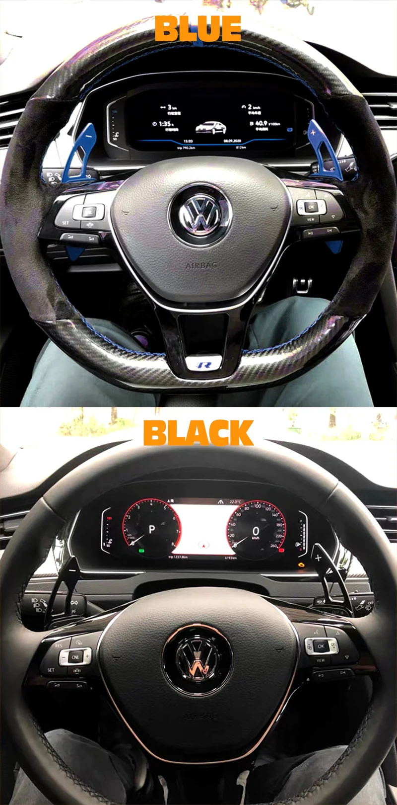 SK CUSTOM Aluminium-Schaltwippen-Verlängerung für VW Golf 8 MK8 GTI RLine Innenausstattung Tuning-Upgrade-Zubehör Verlustfreie Installation – Detail 6
