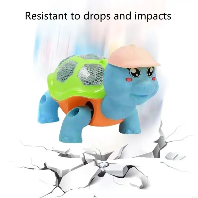 97BC Interactive Walking Turtles Robot Musical Light Up Educational Toy for Toddlers