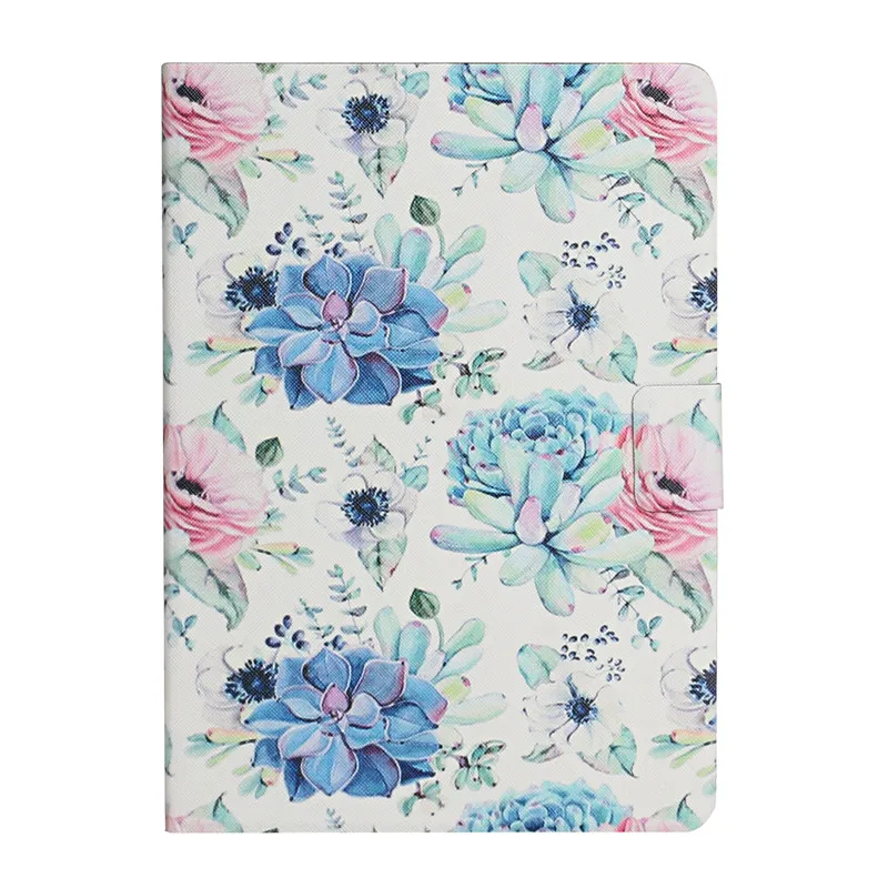 For iPad 5th 6th Generation Case Flower Painted Stand Tablet Coque For iPad 9.7 2018 2017 iPad 5 6 Air 1 Air 2 Case Funda Women