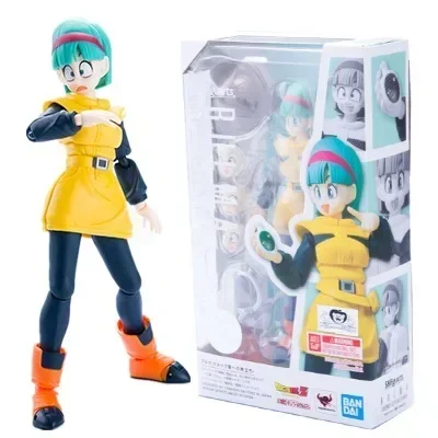 Op voorraad Bandai Originele SHF Dragon Ball Z Bulma Namekian Anime Action Figure PVC Collectible Modellen Speelgoed Vakantie Pop Geschenken