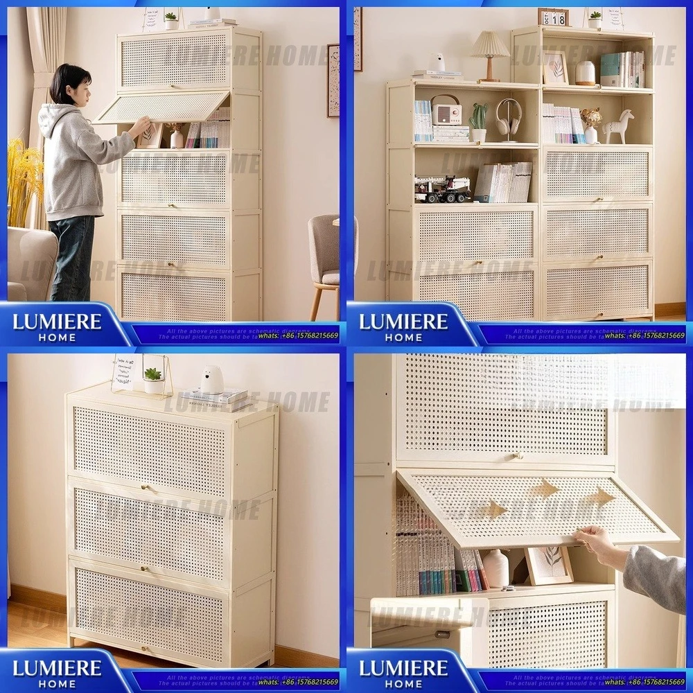 

Living Room Storage Cabinet with Doors Multifunctional Bookshelf Display Shelving Unit Floor Standing Multiple Tier Organizer