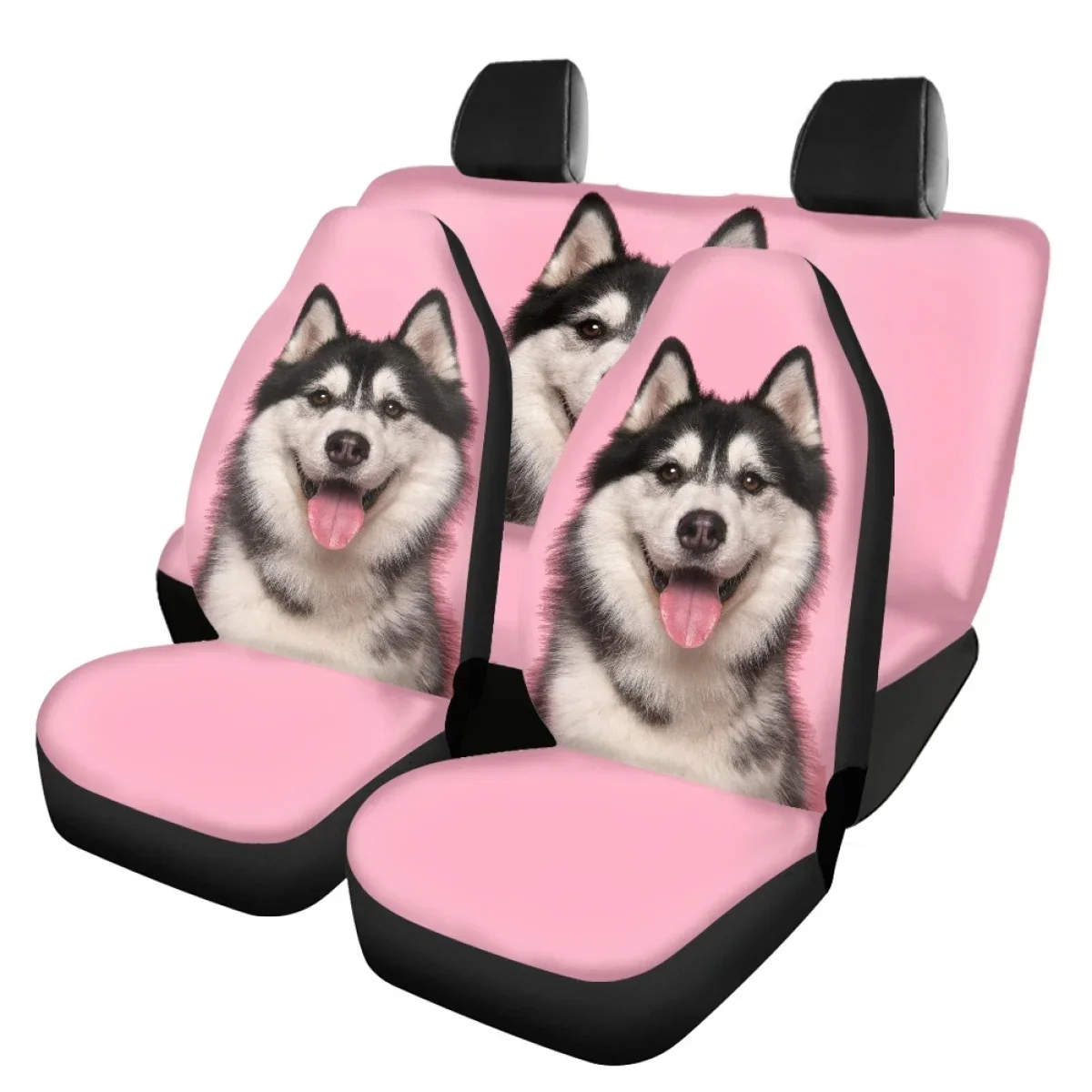 Чехол для автомобильного сиденья с принтом хаски, защитный чехол для большинства автомобилей, внедорожников, женские чехлы для подушек с забавными собаками и животными, аксессуары для автомобиля из полиэстера