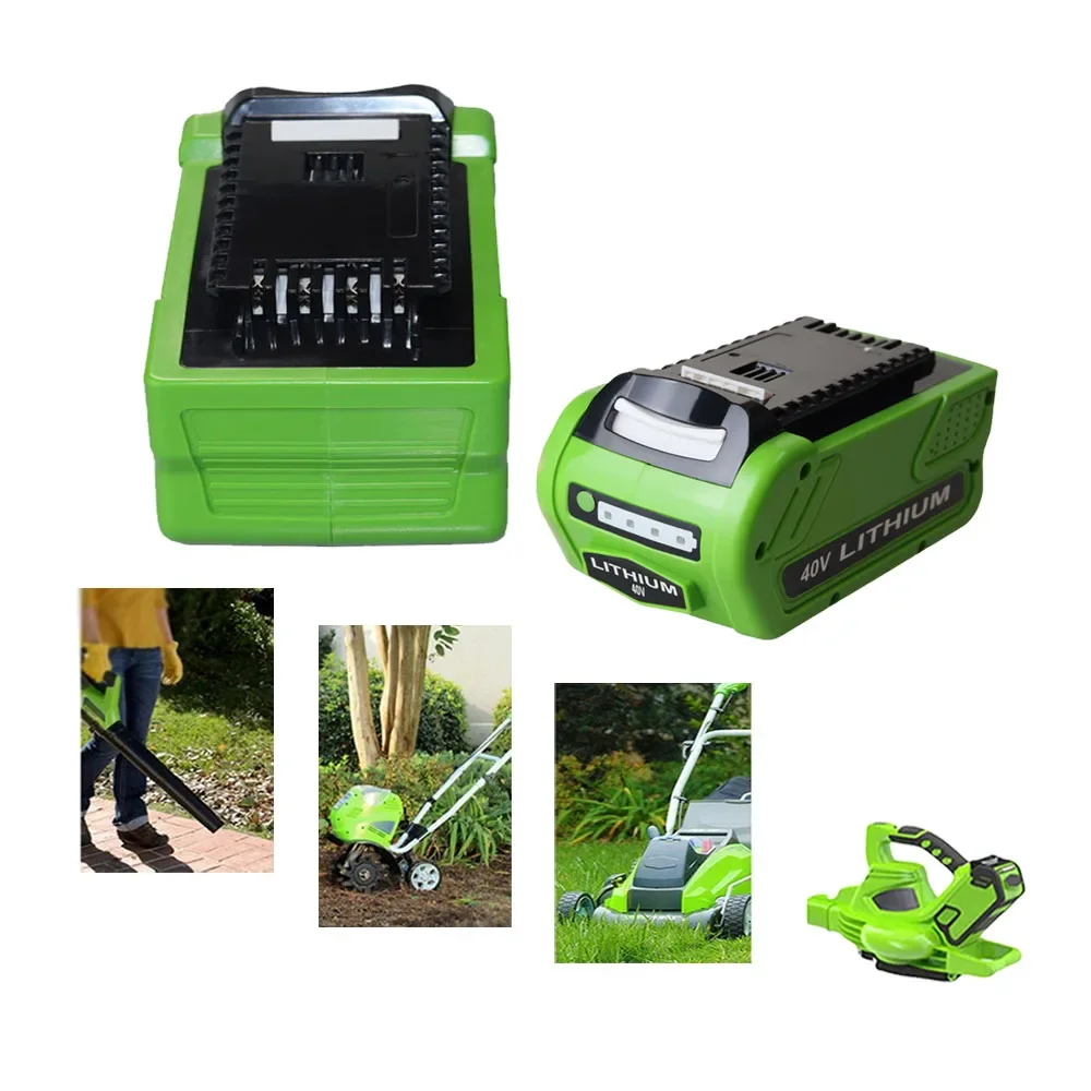 GreenWorks 전동 공구용 리튬 배터리, 40V 20J, 8000mAh, 8.0AH, 호환 29462 29472 29282G-MAX GMAX 잔디 예초기