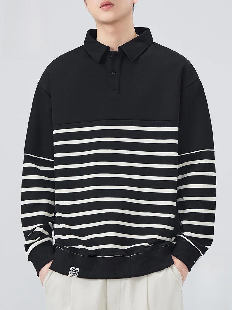 

Толстовка Paul Frank M Stripe в американском стиле, новая весенняя коллекция, свободный крой, не требует глажки, для молодежи, повседневная, в полоску, с капюшоном