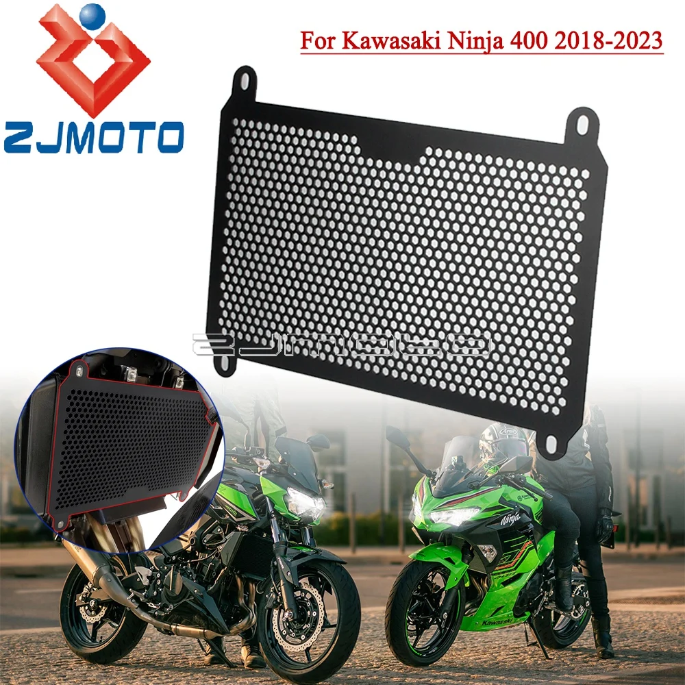 

Motorcycle Radiator Grill Guard Cover For Kawasaki Ninja 400 18-23 Ninja400 Accessories Engine Watertank Mesh Protection Grille