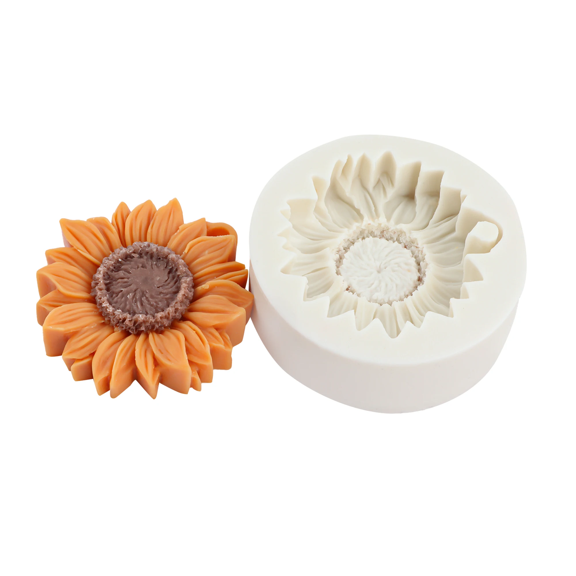 3D Sunflower Candle Mold Silic - Resin Art Clay ulasan dan harga
