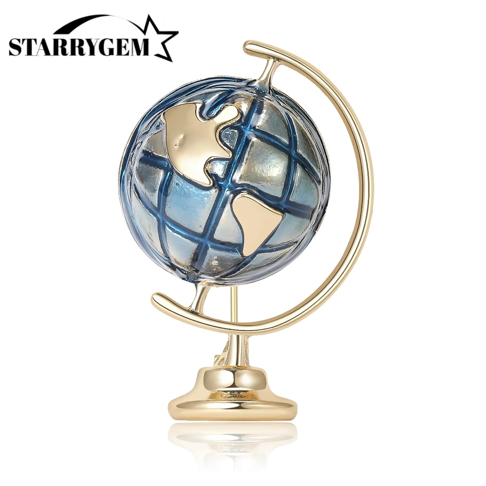 

Enamel Globe Brooches for Women Unisex 3-color Earth Pin Office Party Friend Gifts Accessories