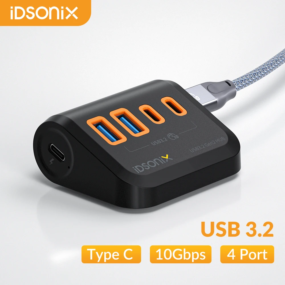 iDsonix USB Hub 3.2 Splitter Adapter Multi Ports Socket with SD Card Reader Type C PC HUB USB 3.0 for Lenovo Xiaomi Macbook Pro