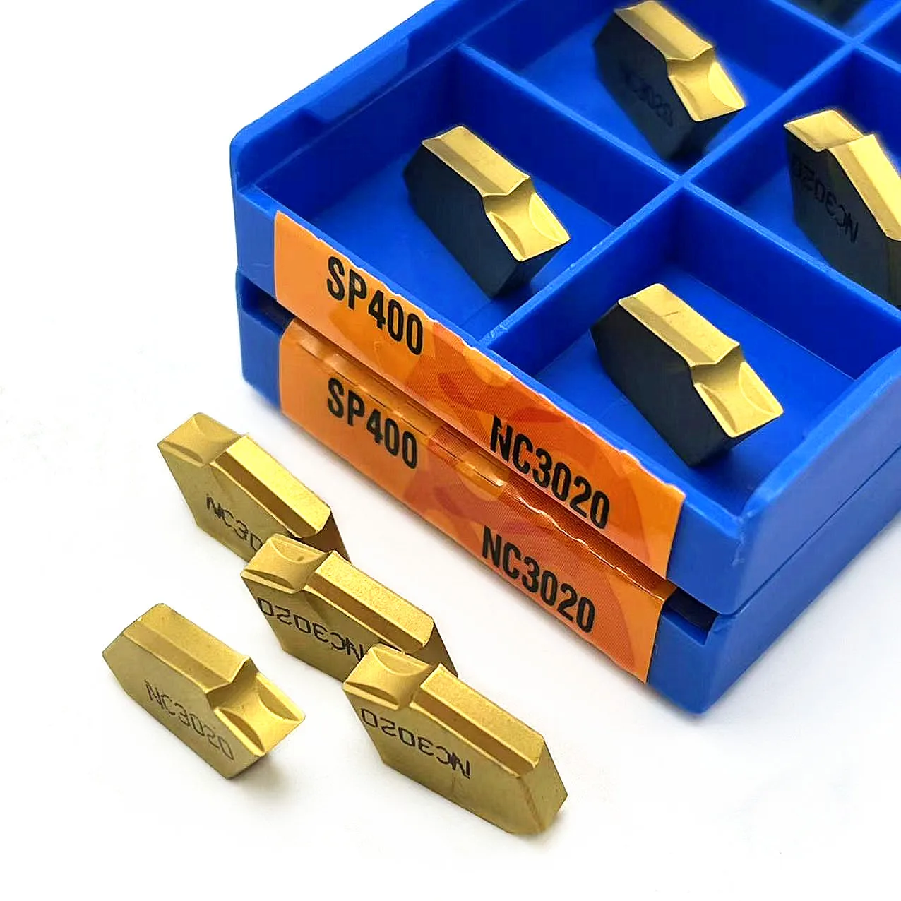 Insertos de carburo ranurado, herramienta de ranurado de metal, torno CNC, SP400, PC9030, NC3020, NC3030, NC3020