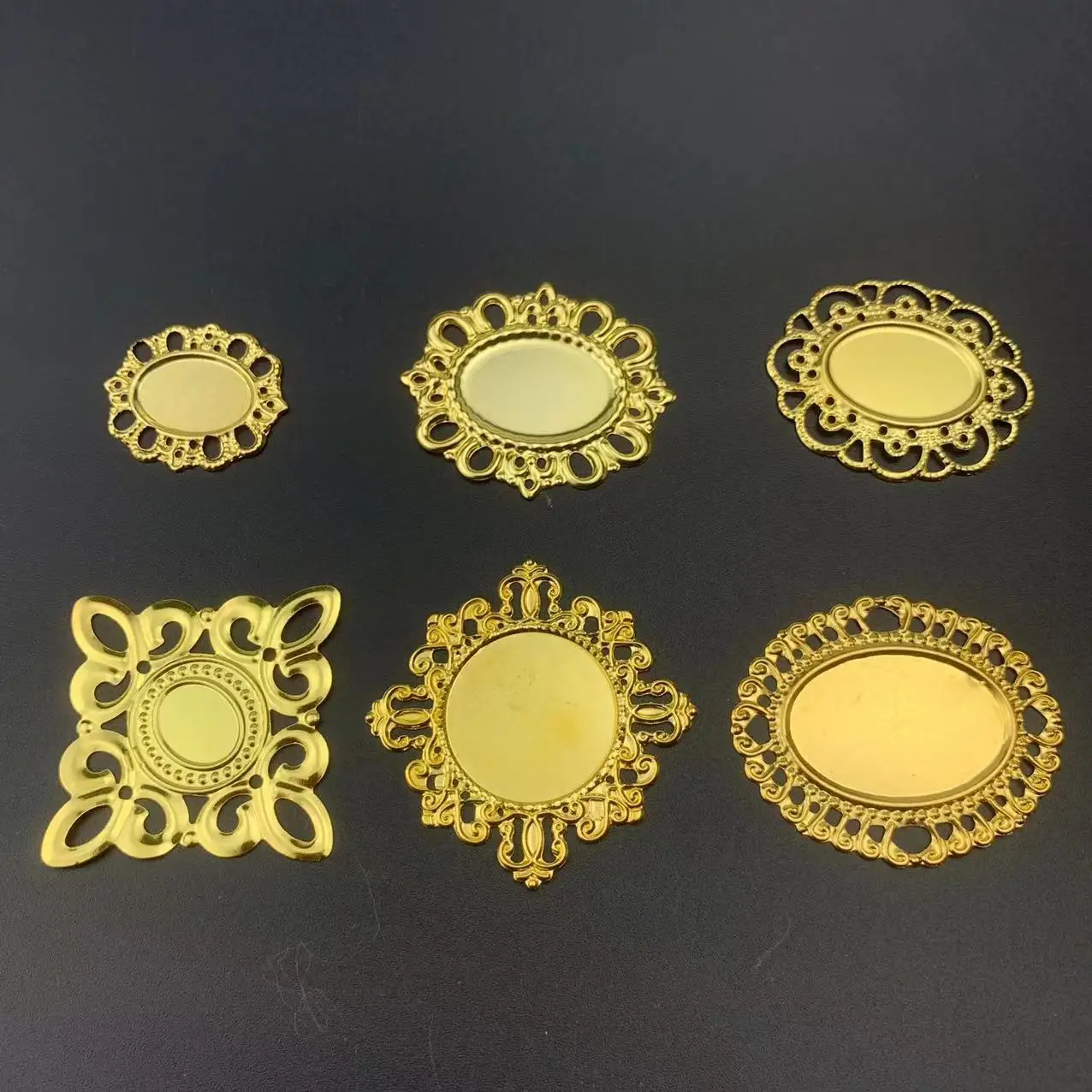 20 sztuk/partia 38*62mm złota metalowa podstawa kromka Charms baza ustawienie biżuteria DIY komponenty