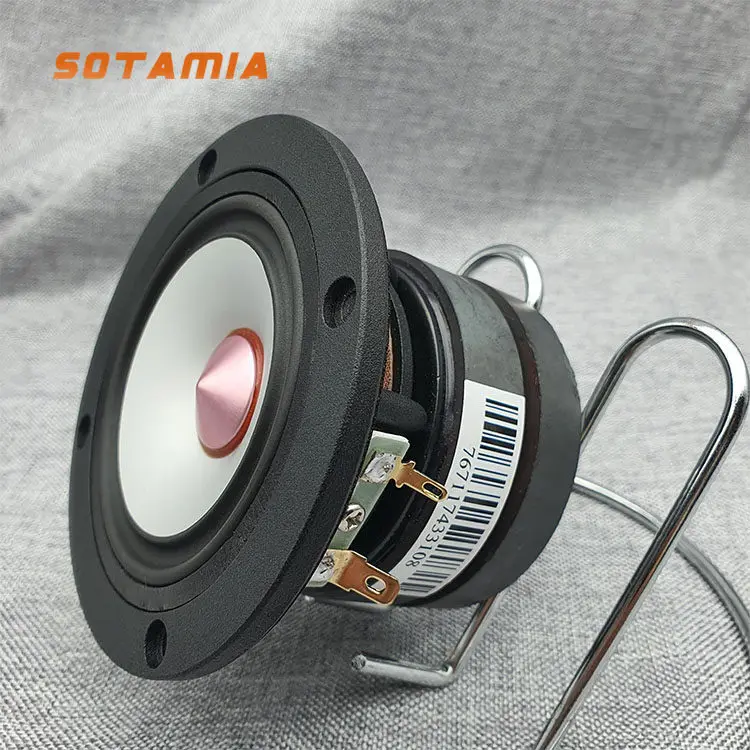 

SOTAMIA 1PCS 3 Inch 3 Inch Full Range Speaker Aluminum Basin 8 Ohm 30W Hifi Music DIY Home Theater Bookshelf Audio Loudspeaker
