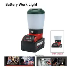 Wireless Portable Power LED Work Light For Milwaukee m18 Lithium Battery Lanterns Camping Light  Flashlight (No Battery)