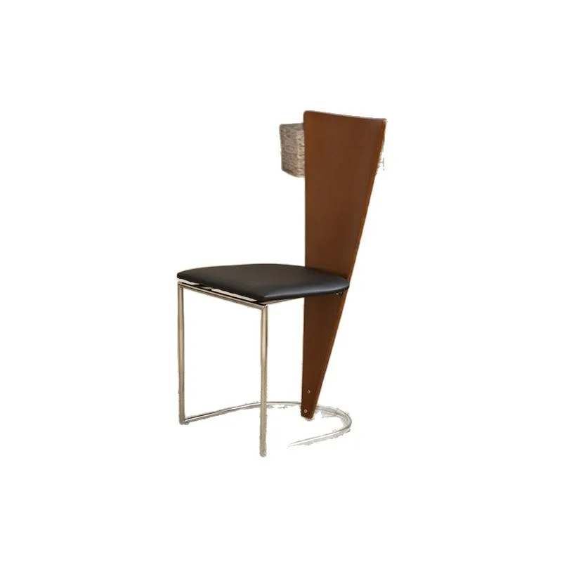 

Medieval solid wood dining chair home backrest dining table and dessert shop cafe creative metal retro designer chair