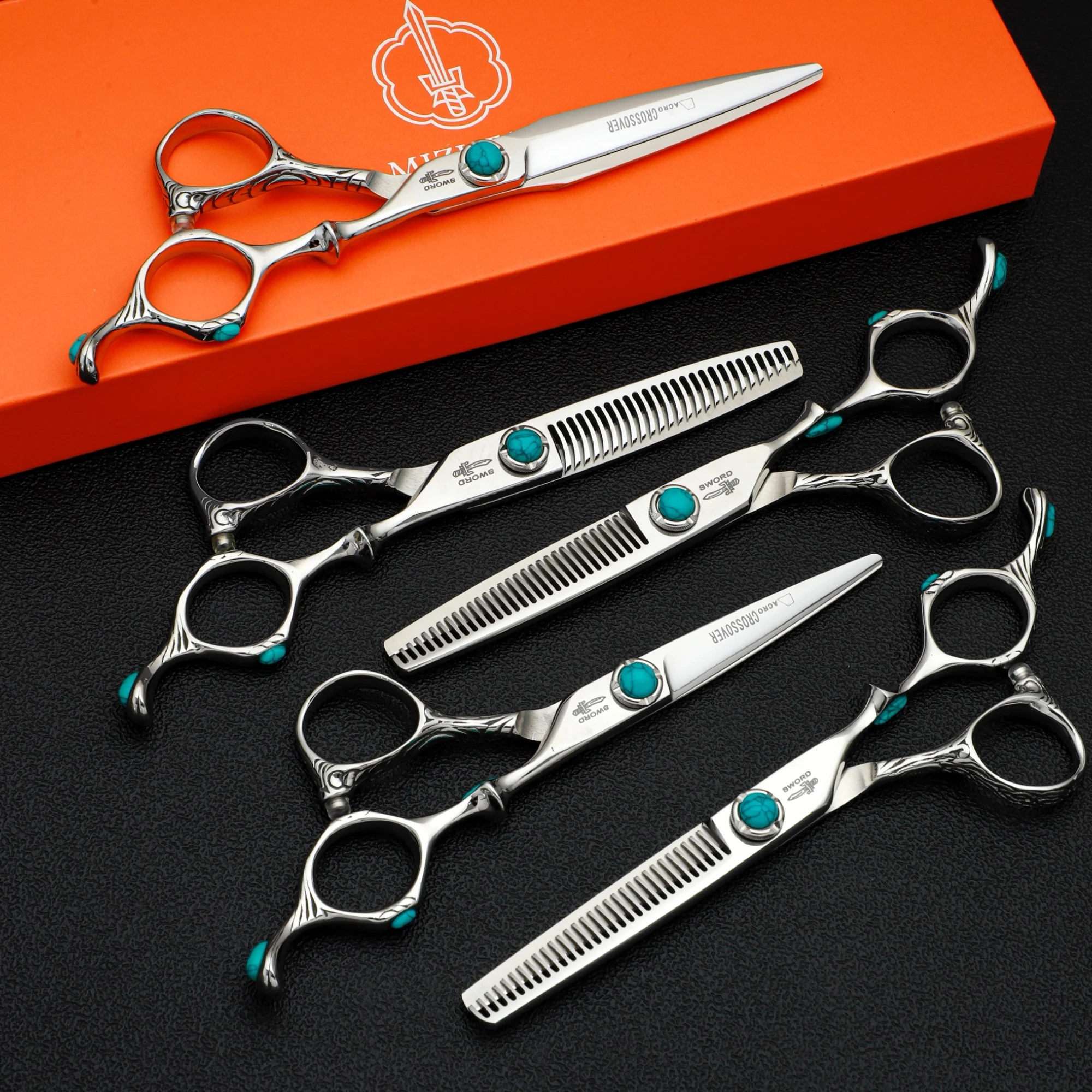 New MIZUTANI barber scissors 6.0 inch pink scissors 440C Material is sharp and wear-resistant Professional hairdressing scissors