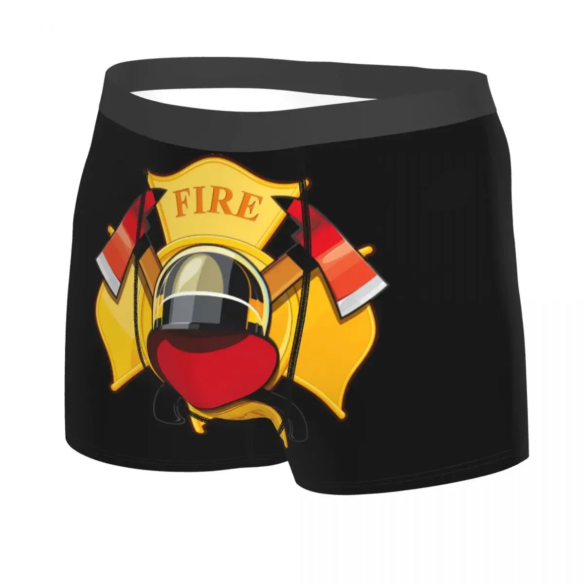 firefighter  Department Badge Mencosy Boxer Briefs Underpants Highly Breathable High Quality Birthday Gifts